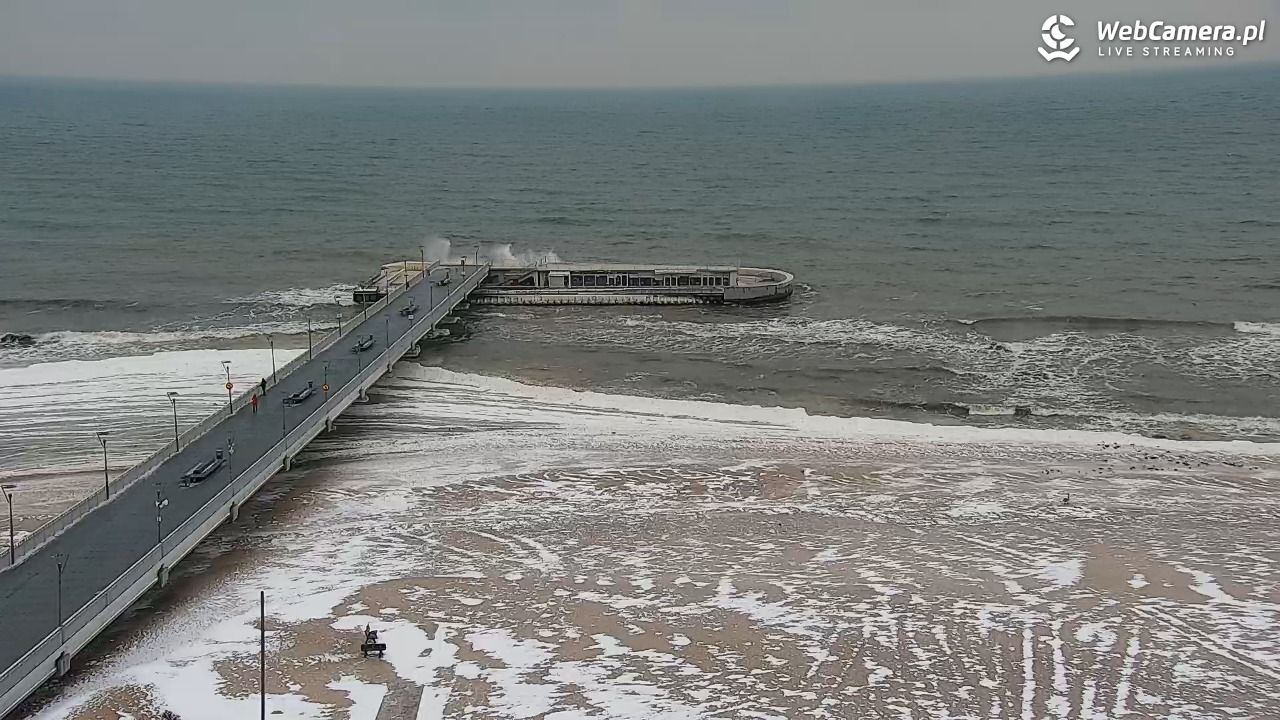 Kołobrzeg - widok na molo - 08 luty 2026, 08:48