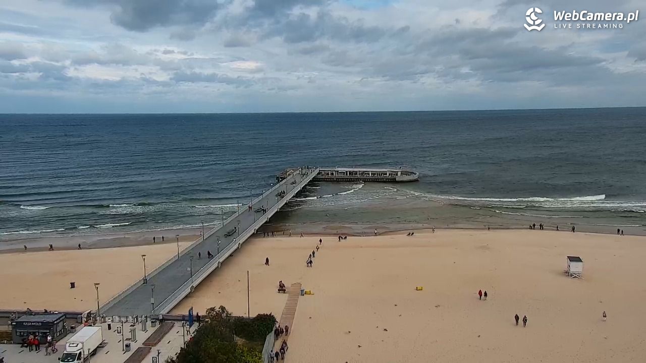 Kołobrzeg - widok na molo - 16 wresień 2025, 10:35