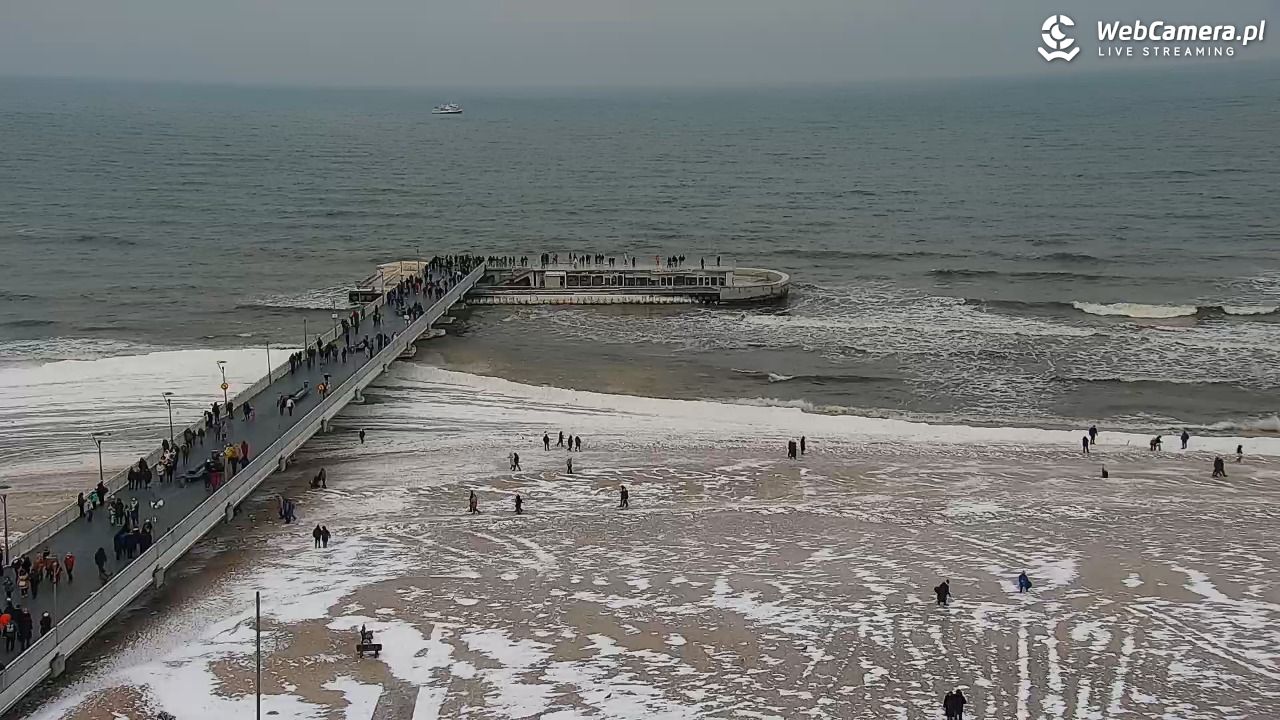 Kołobrzeg - widok na molo - 08 luty 2026, 11:28