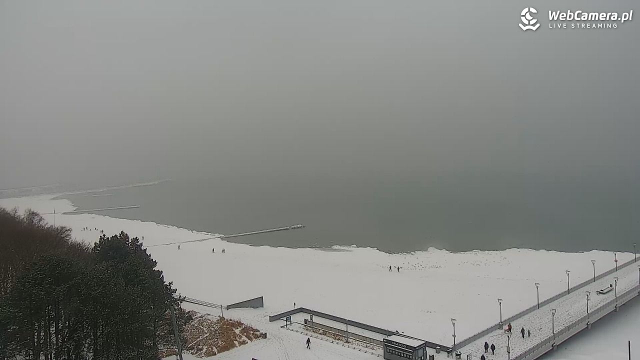 Kołobrzeg - widok na molo - 11 luty 2026, 10:06