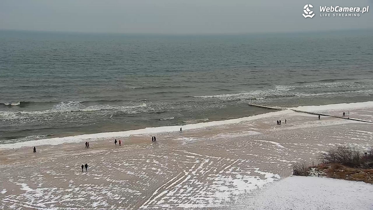 Kołobrzeg - widok na molo - 08 luty 2026, 13:06