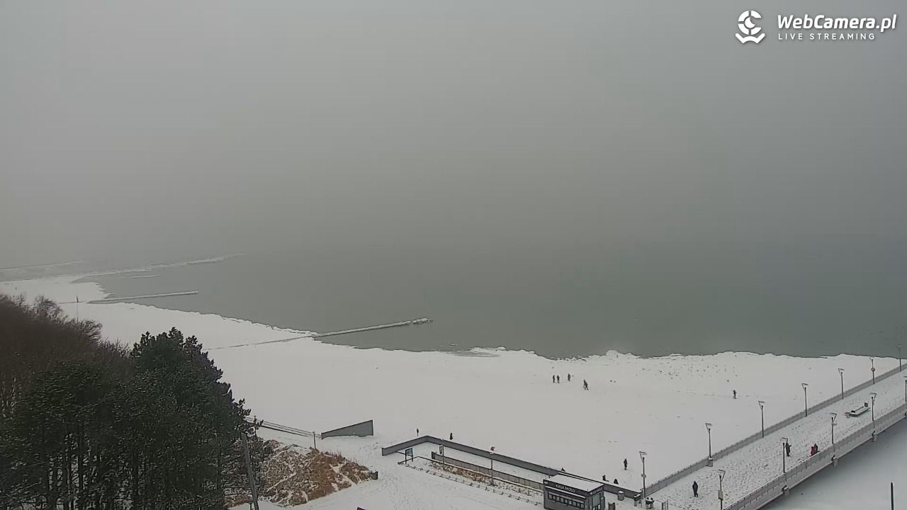 Kołobrzeg - widok na molo - 11 luty 2026, 09:59