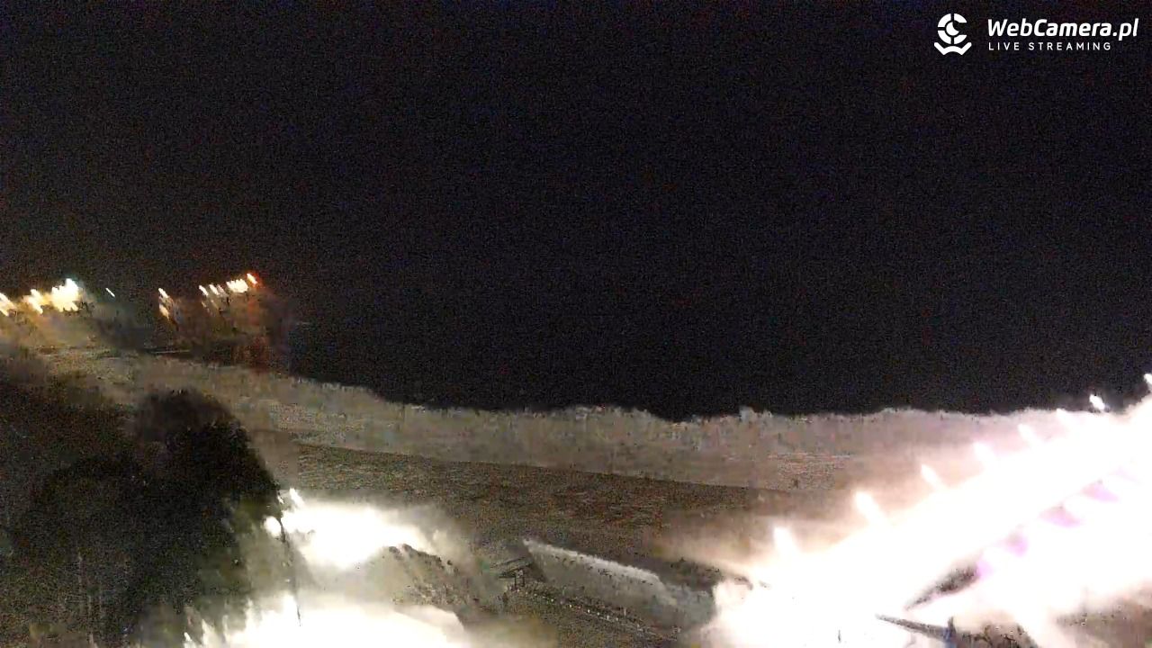 Kołobrzeg - widok na molo - 10 luty 2026, 19:50