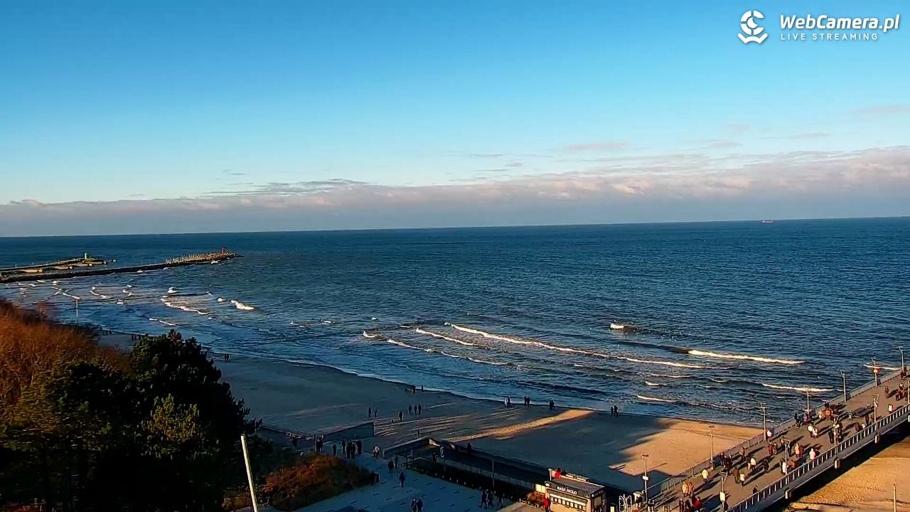 Kołobrzeg - widok na molo - 24 grudzień 2025, 11:55