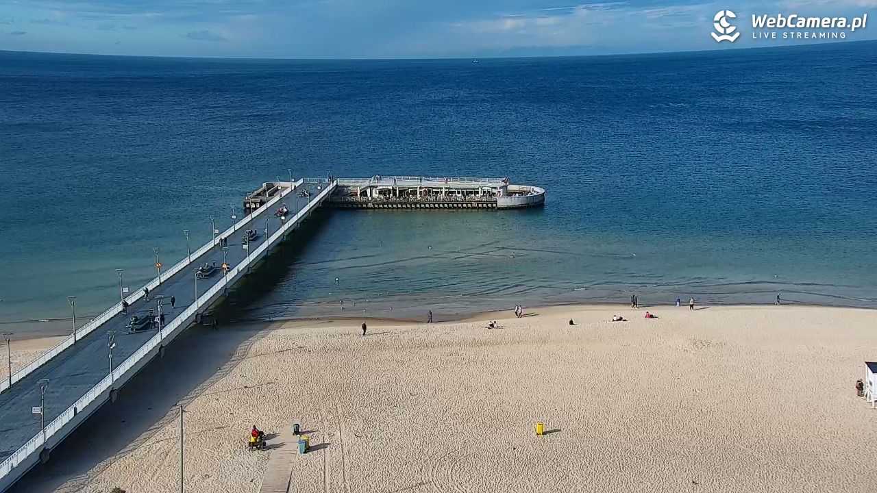 Kołobrzeg - widok na molo - 15 wresień 2025, 15:56