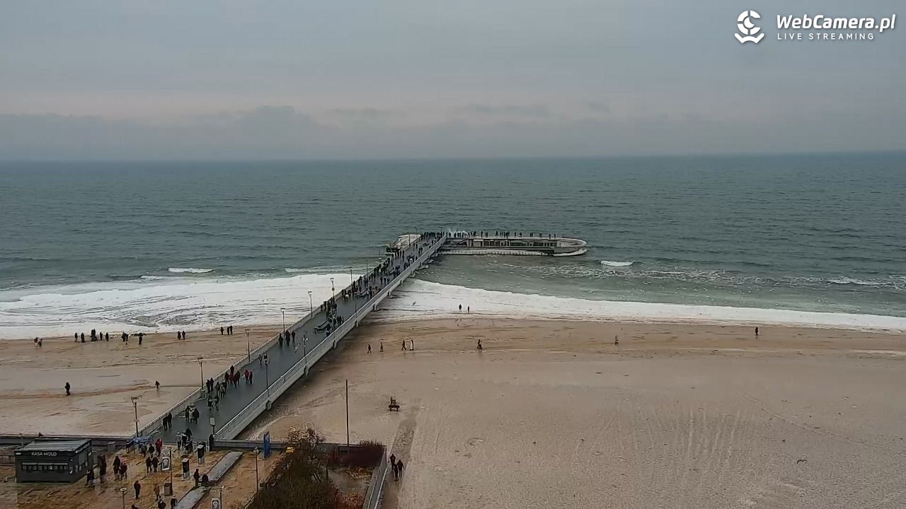 Kołobrzeg - widok na molo - 07 luty 2026, 14:34