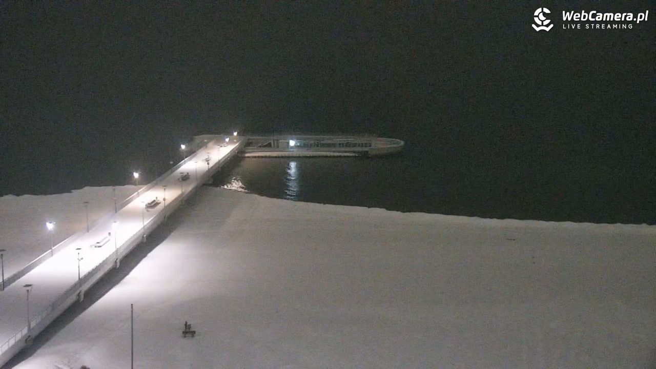 Kołobrzeg - widok na molo - 11 luty 2026, 06:17