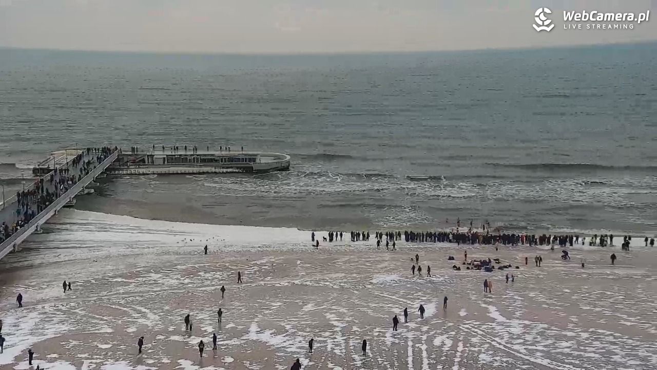 Kołobrzeg - widok na molo - 08 luty 2026, 12:03
