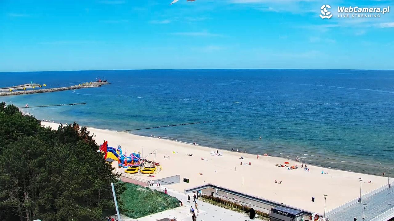 Kołobrzeg - widok na molo - 24 czerwiec 2026, 11:06