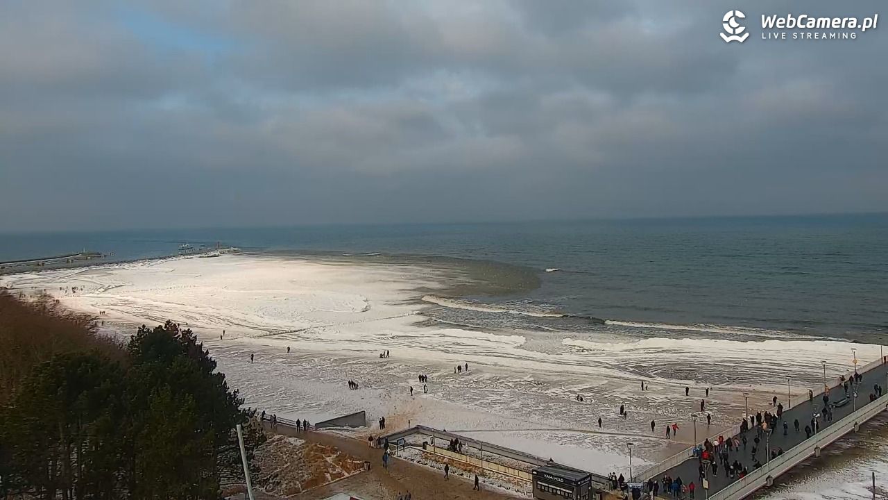 Kołobrzeg - widok na molo - 08 luty 2026, 11:08
