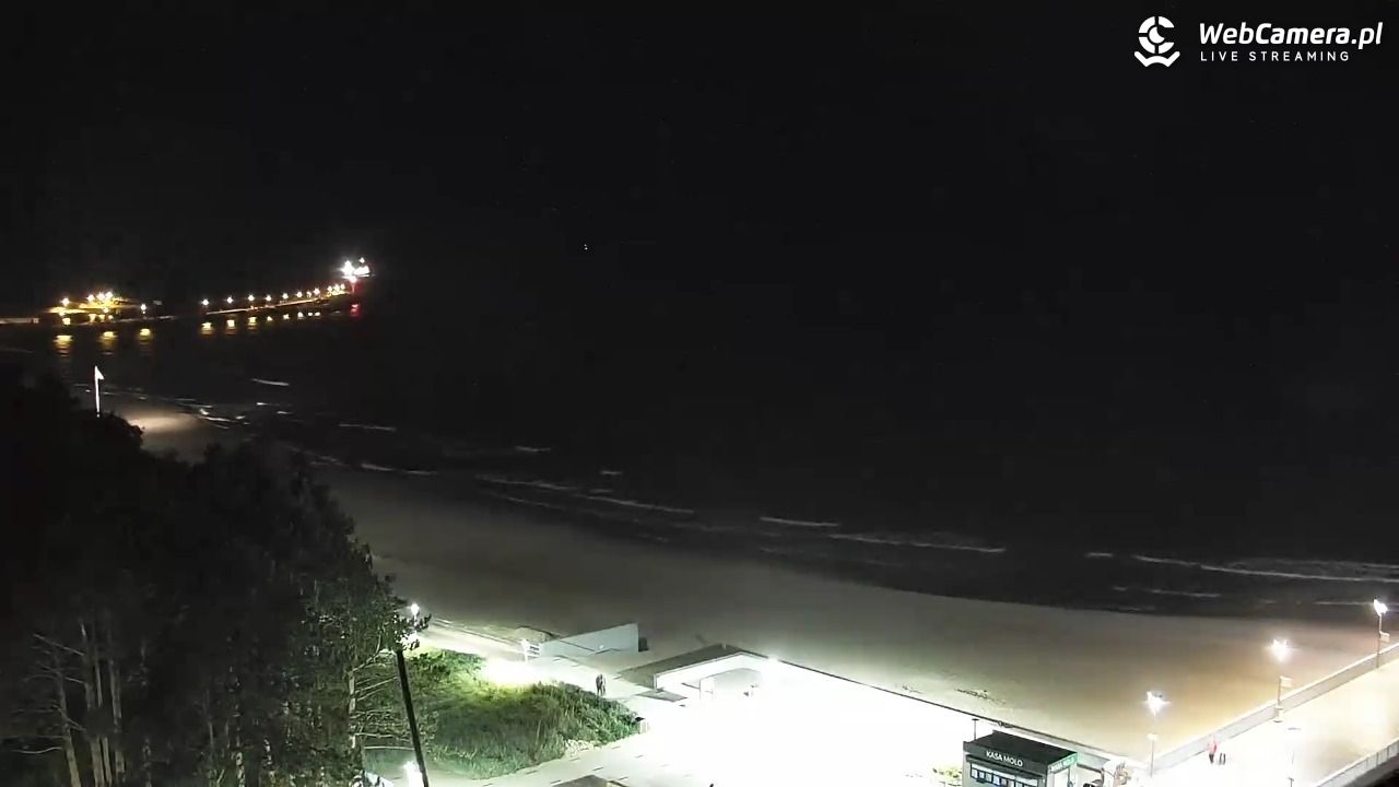 Kołobrzeg - widok na molo - 19 wresień 2026, 22:03