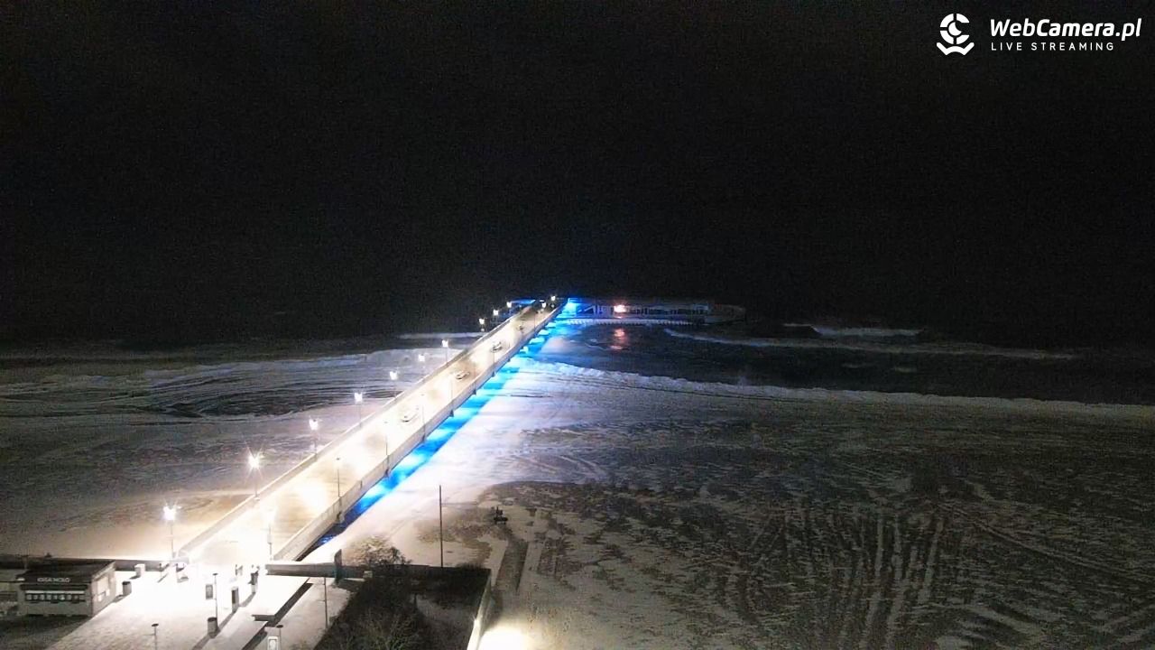 Kołobrzeg - widok na molo - 07 luty 2026, 23:32