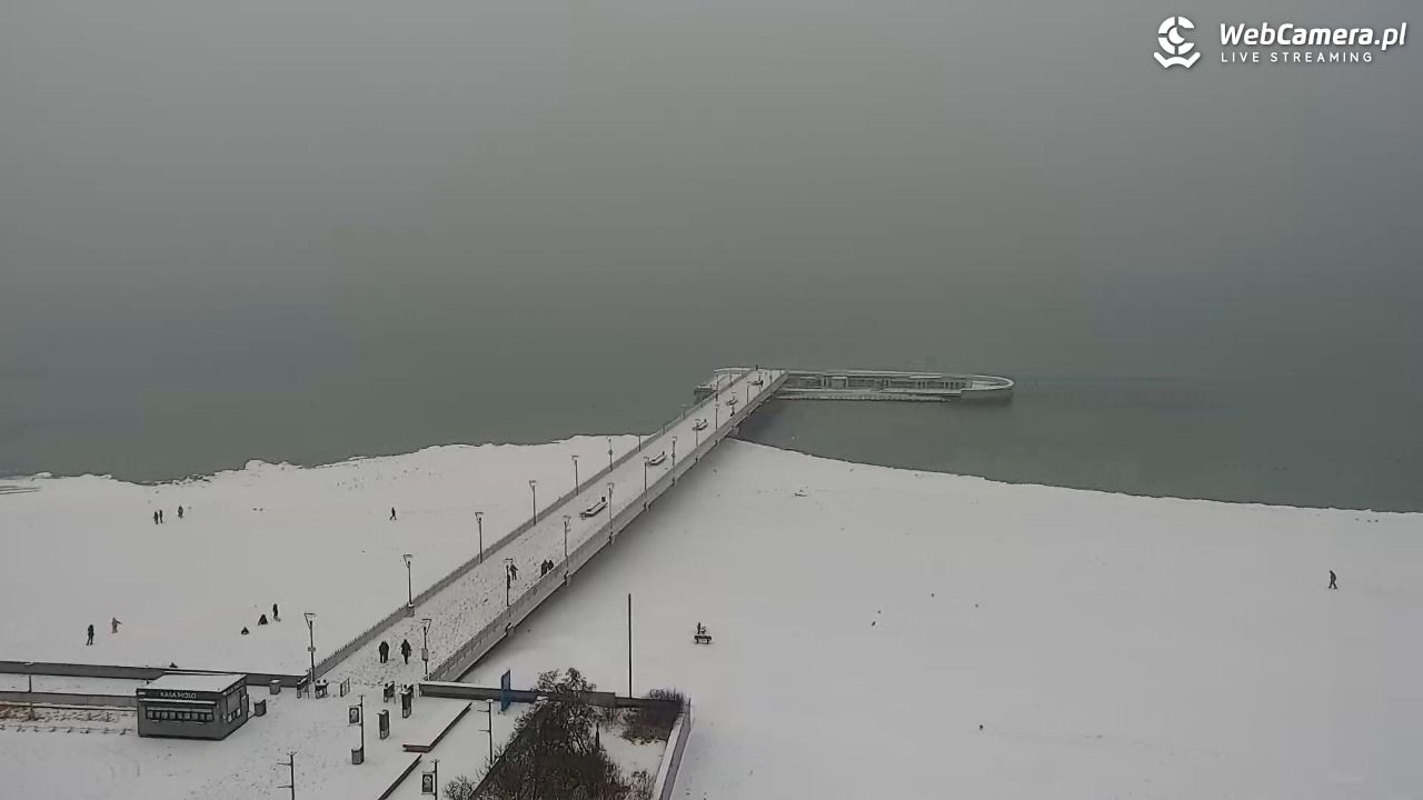 Kołobrzeg - widok na molo - 11 luty 2026, 09:59
