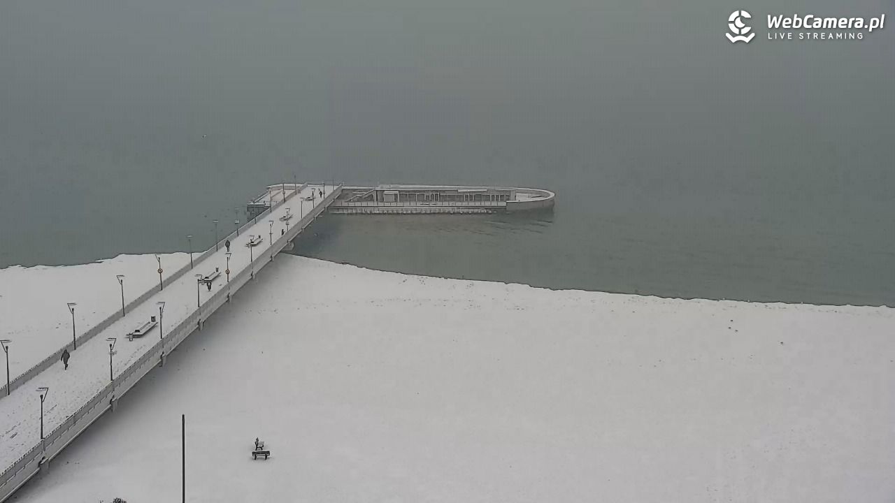 Kołobrzeg - widok na molo - 11 luty 2026, 08:42