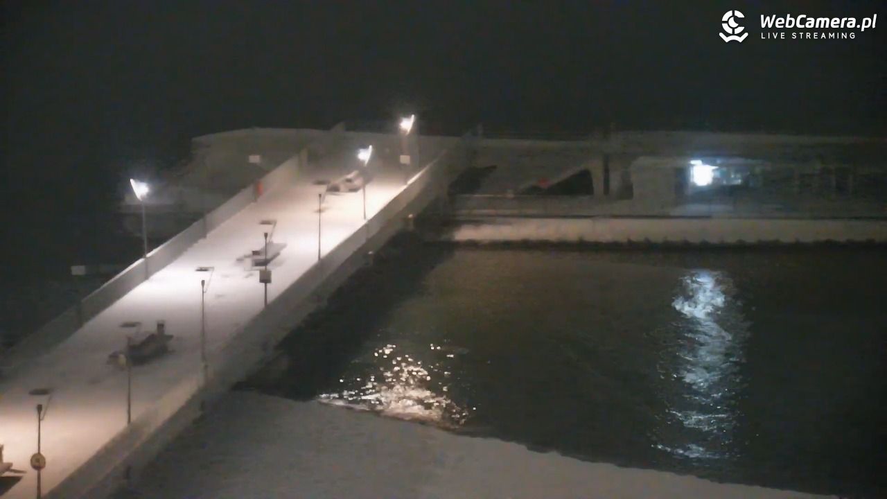 Kołobrzeg - widok na molo - 11 luty 2026, 06:18