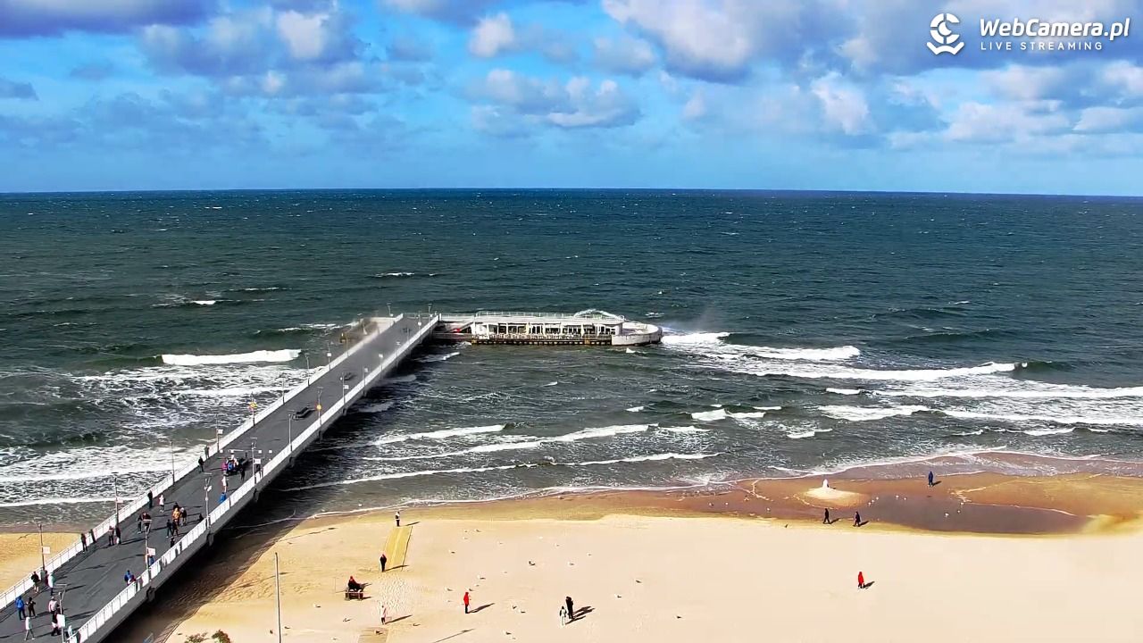 Kołobrzeg - widok na molo - 21 wresień 2026, 15:08