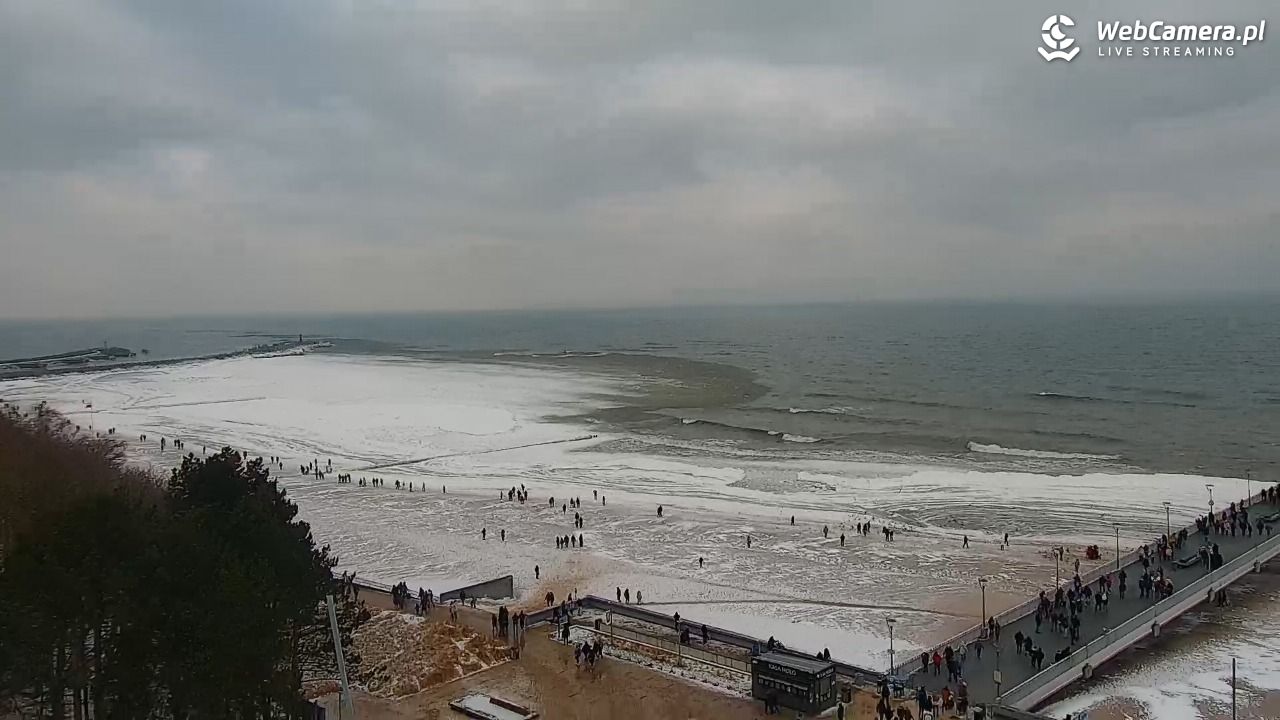 Kołobrzeg - widok na molo - 08 luty 2026, 11:31