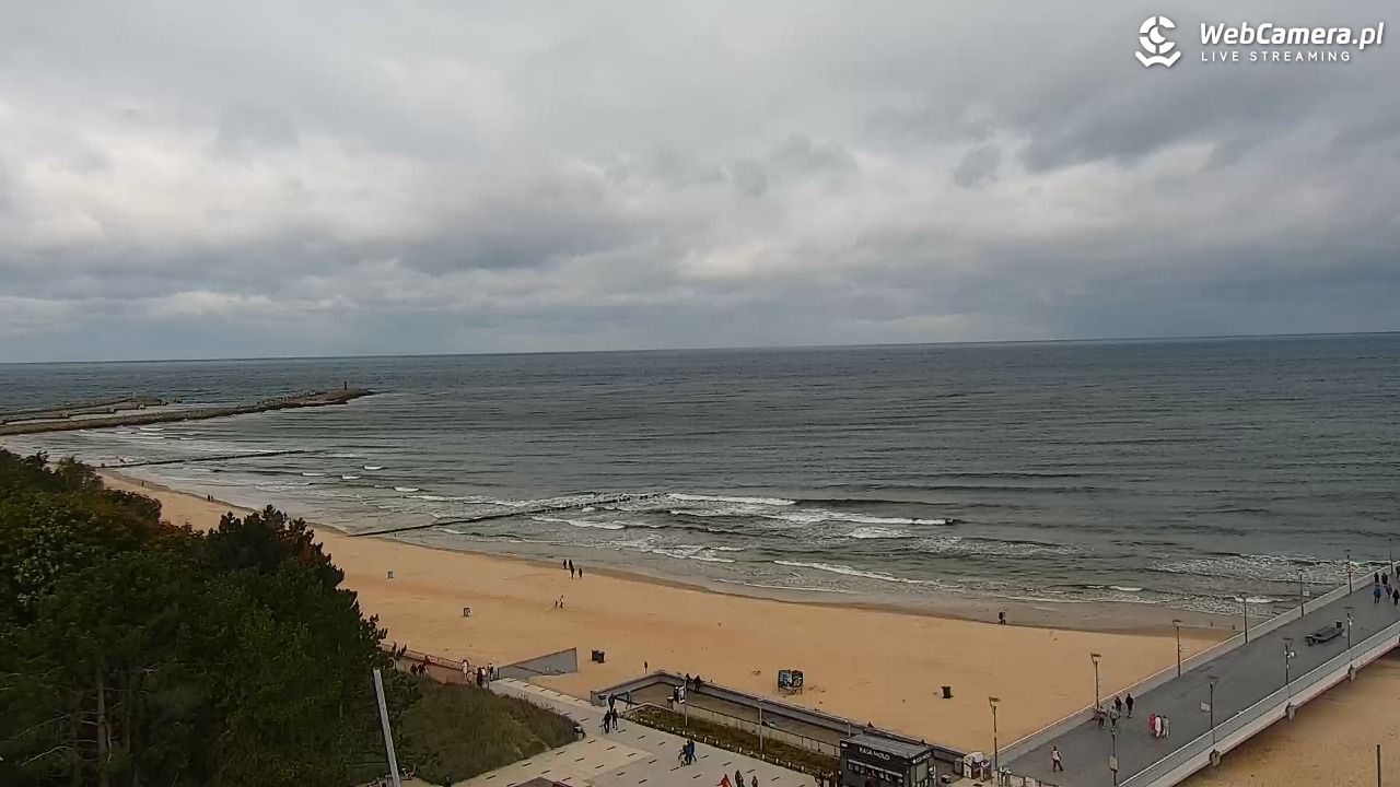 Kołobrzeg - widok na molo - 16 wresień 2025, 12:25