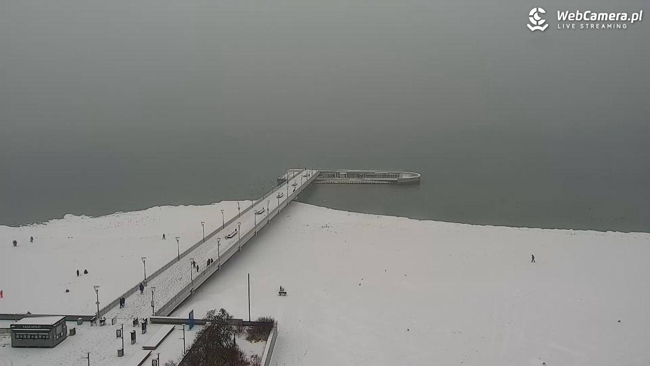 Kołobrzeg - widok na molo - 11 luty 2026, 09:59
