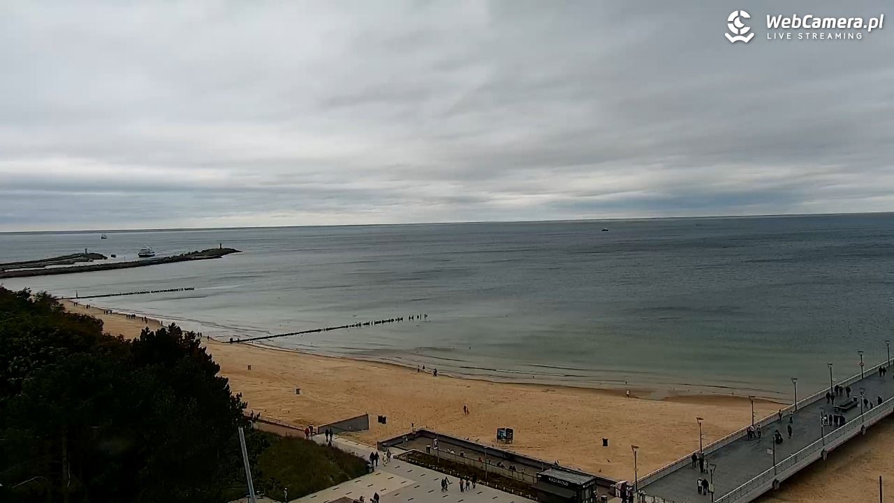 Kołobrzeg - widok na molo - 15 wresień 2025, 11:55
