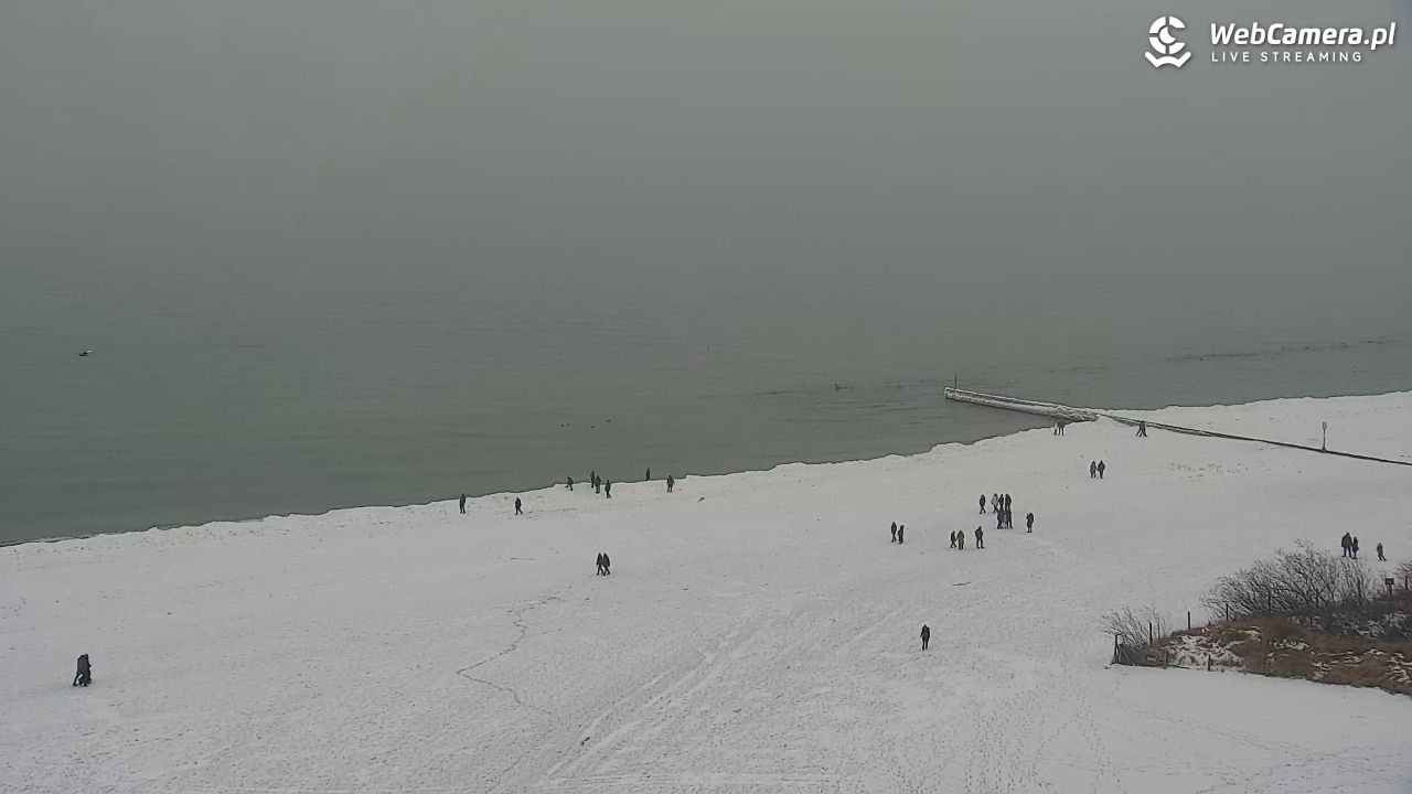 Kołobrzeg - widok na molo - 11 luty 2026, 12:50