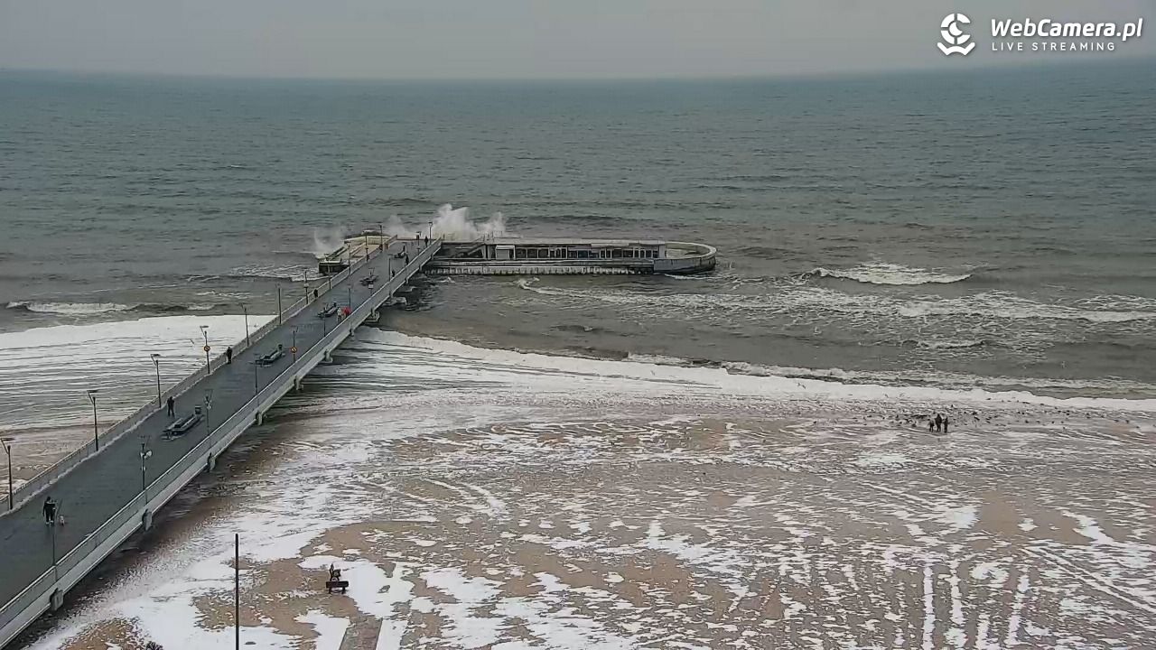 Kołobrzeg - widok na molo - 08 luty 2026, 09:08
