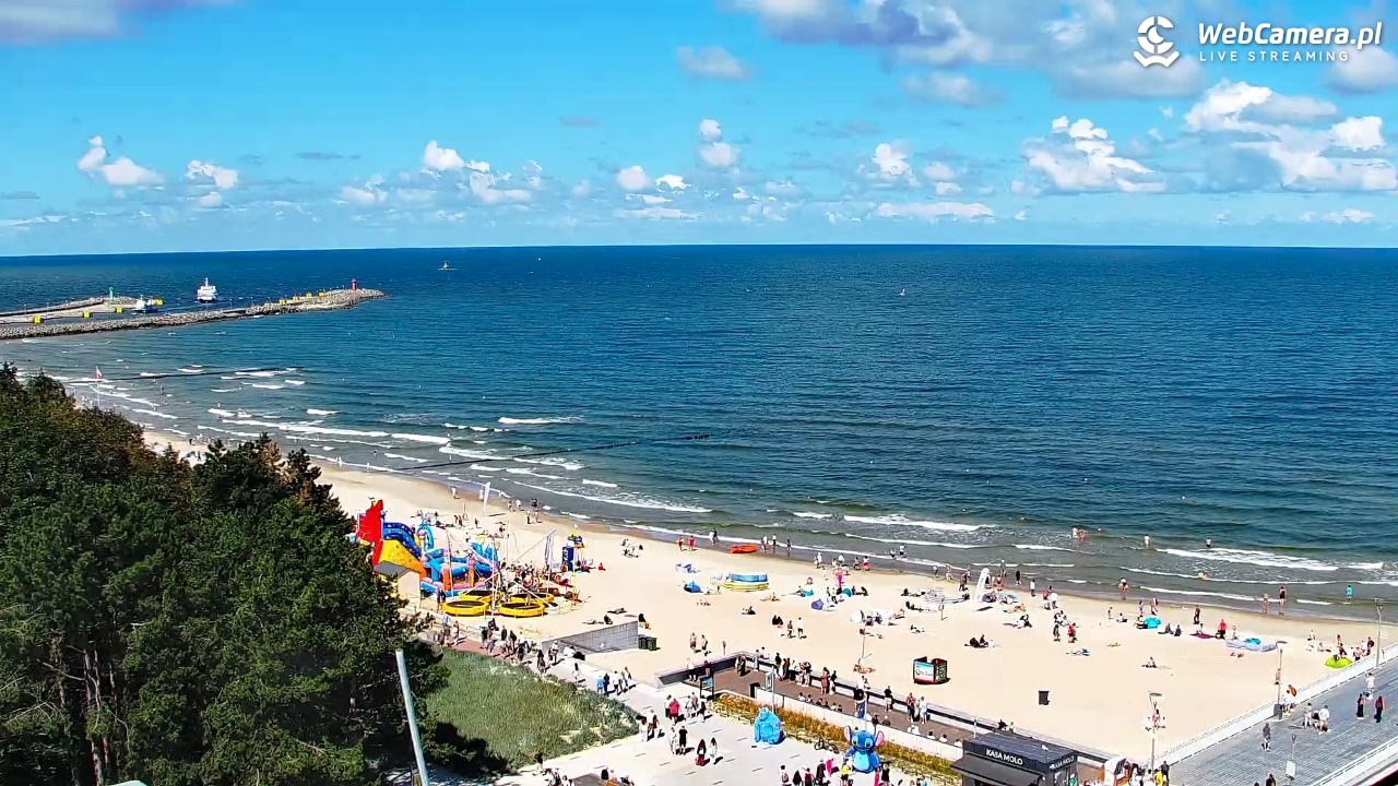 Kołobrzeg - widok na molo - 08 sierpień 2026, 11:56