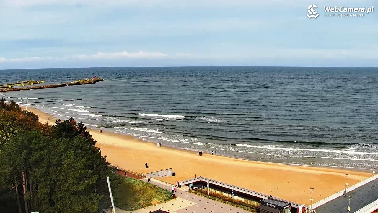 Kołobrzeg - widok na molo - 20 wresień 2026, 10:28