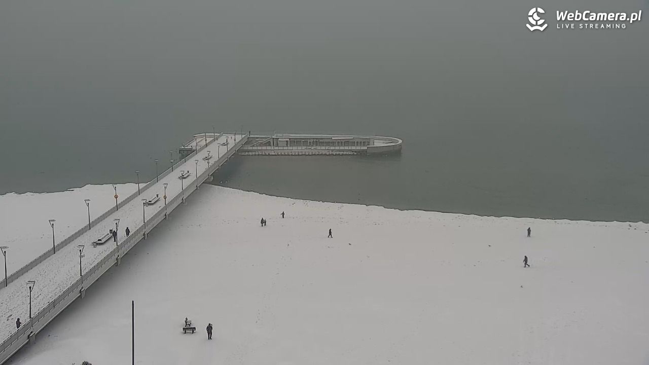 Kołobrzeg - widok na molo - 11 luty 2026, 09:29