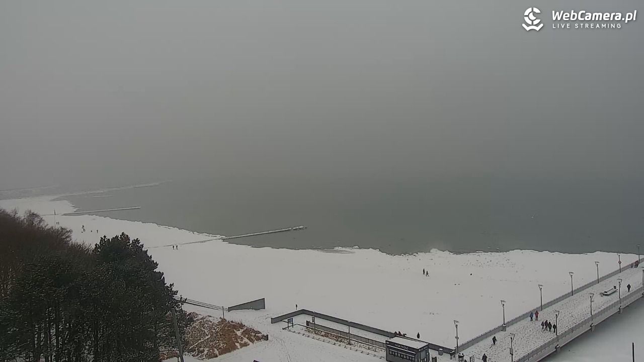 Kołobrzeg - widok na molo - 11 luty 2026, 10:09
