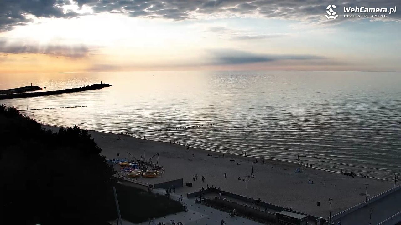 Kołobrzeg - widok na molo - 24 czerwiec 2026, 19:58