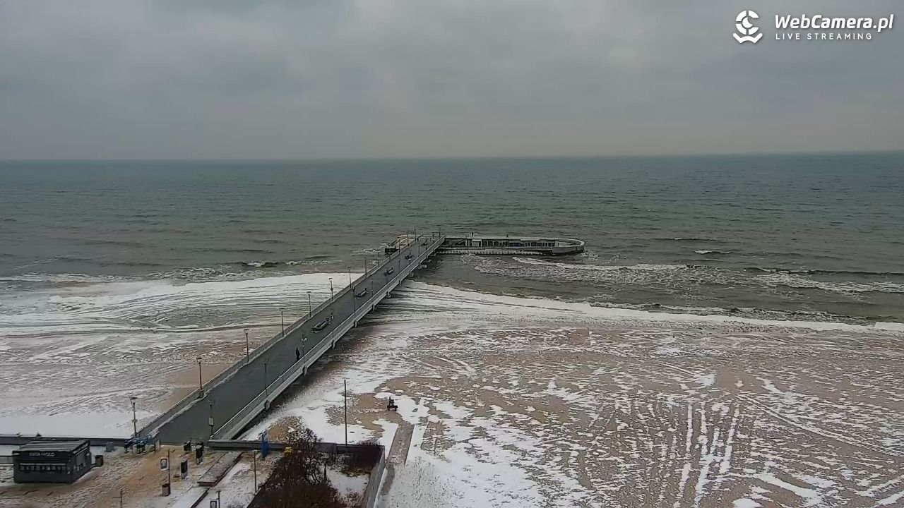 Kołobrzeg - widok na molo - 08 luty 2026, 09:03