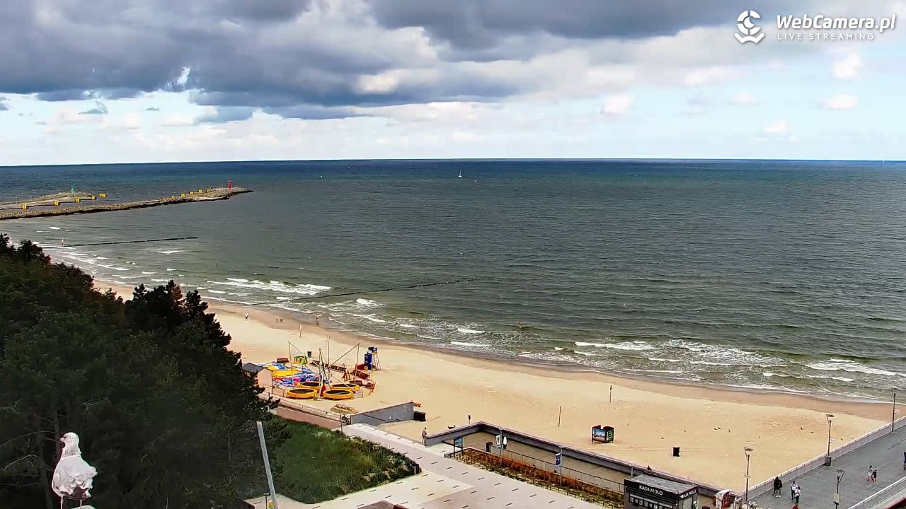 Kołobrzeg - widok na molo - 08 sierpień 2026, 08:54