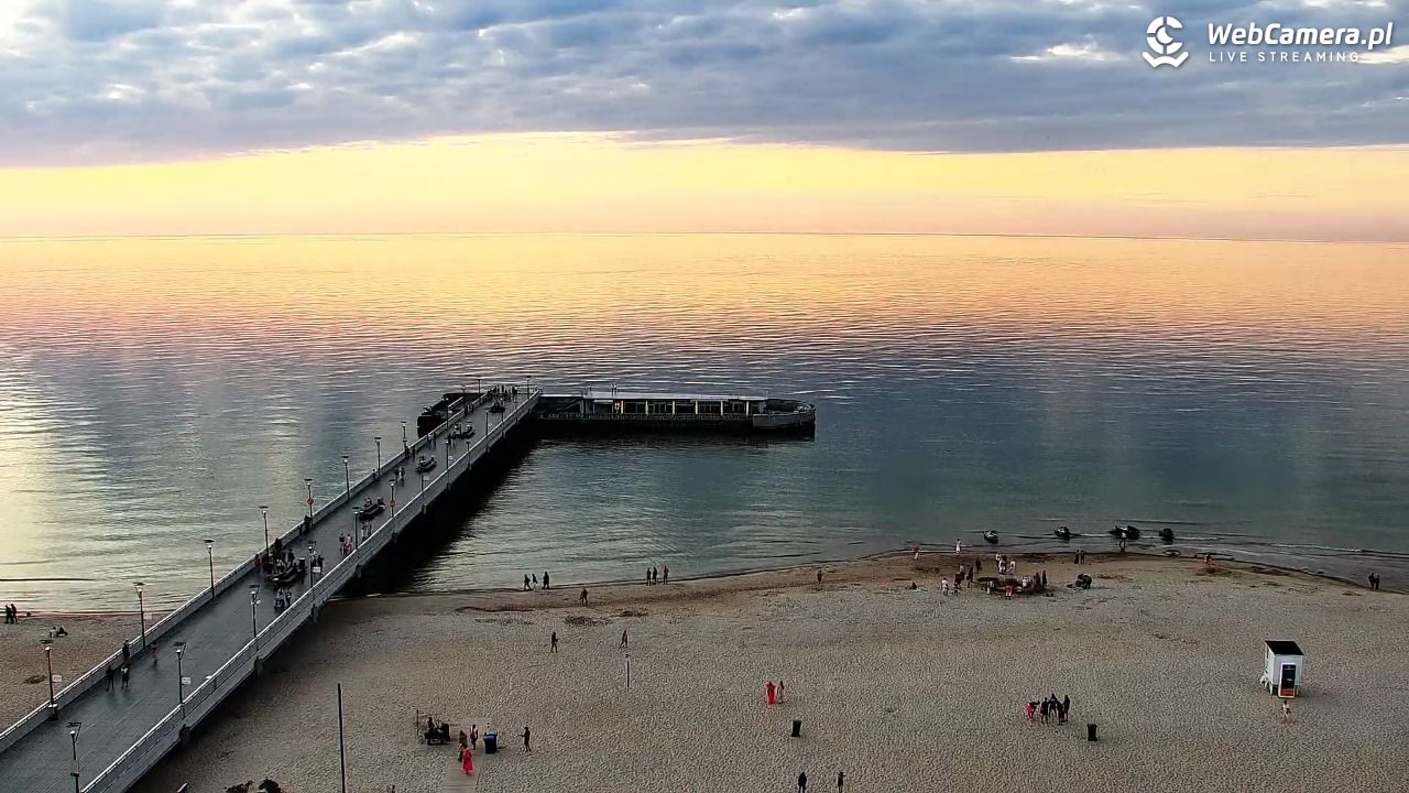 Kołobrzeg - widok na molo - 24 czerwiec 2026, 21:37