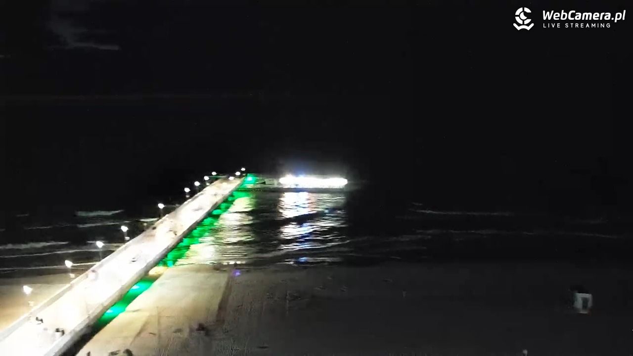 Kołobrzeg - widok na molo - 07 sierpień 2026, 22:38
