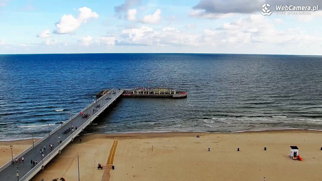 Kołobrzeg - widok na molo - 08 sierpień 2026, 08:45