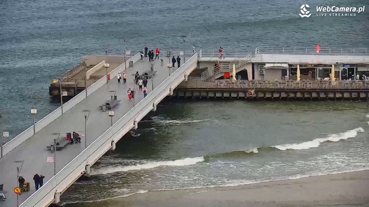 Kołobrzeg - widok na molo - 16 wresień 2025, 10:35