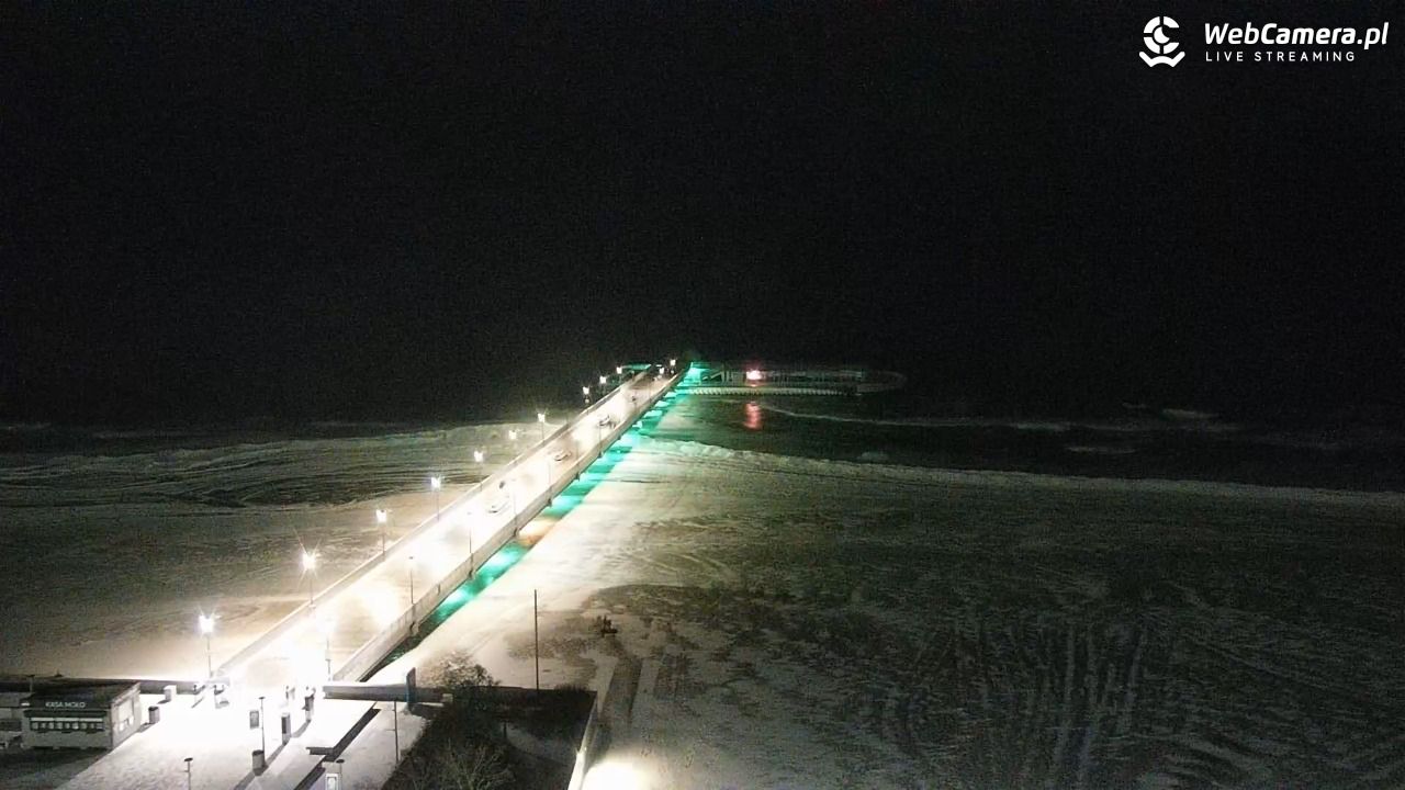 Kołobrzeg - widok na molo - 07 luty 2026, 22:46