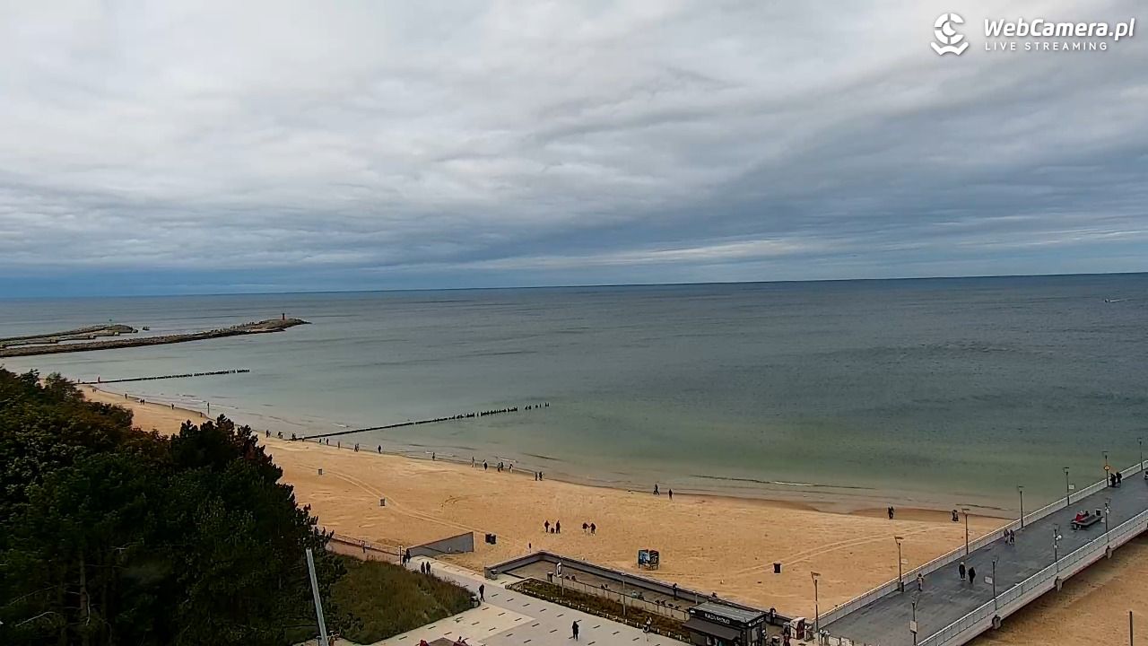 Kołobrzeg - widok na molo - 15 wresień 2025, 10:35
