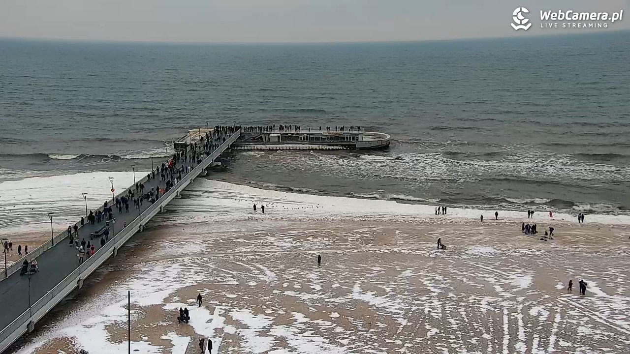 Kołobrzeg - widok na molo - 08 luty 2026, 12:28