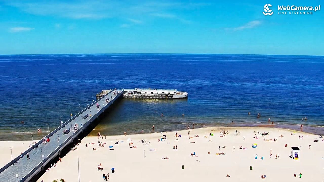 Kołobrzeg - widok na molo - 24 czerwiec 2026, 13:14