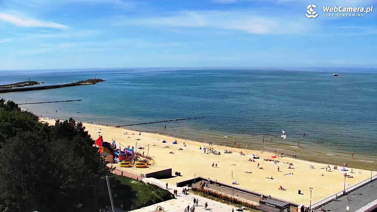 Kołobrzeg - widok na molo - 24 czerwiec 2026, 15:10