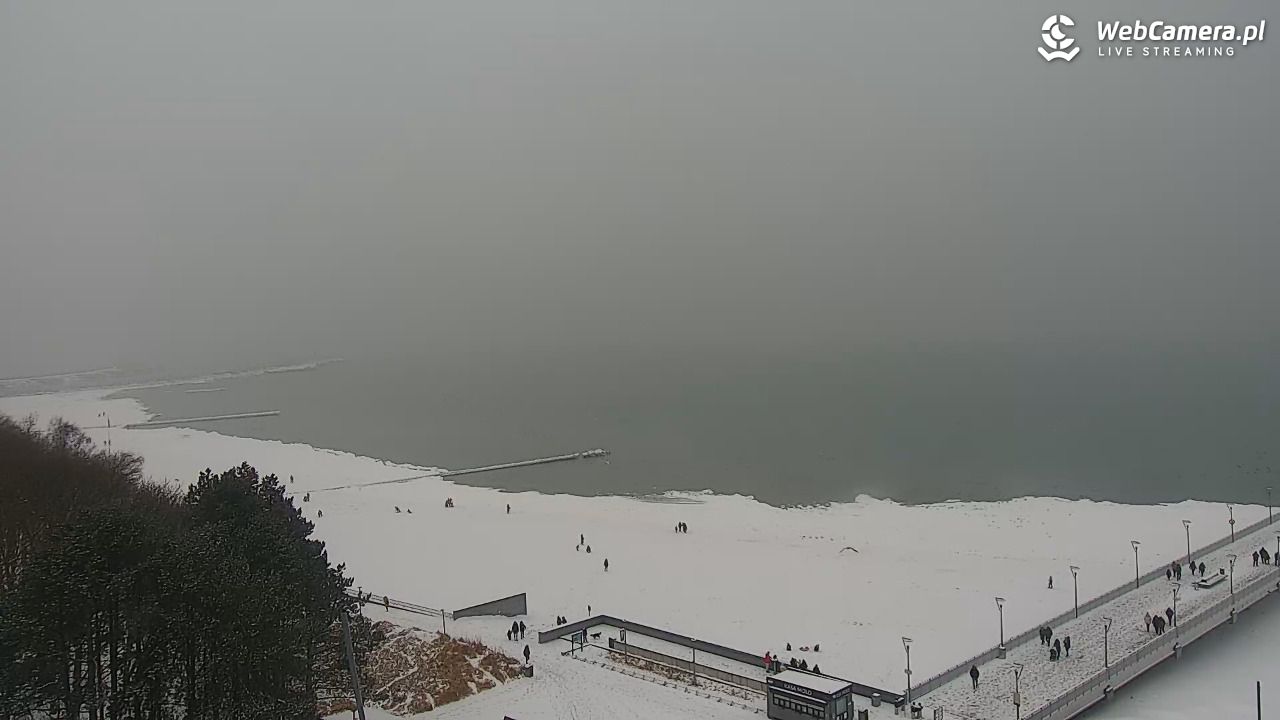 Kołobrzeg - widok na molo - 11 luty 2026, 10:26