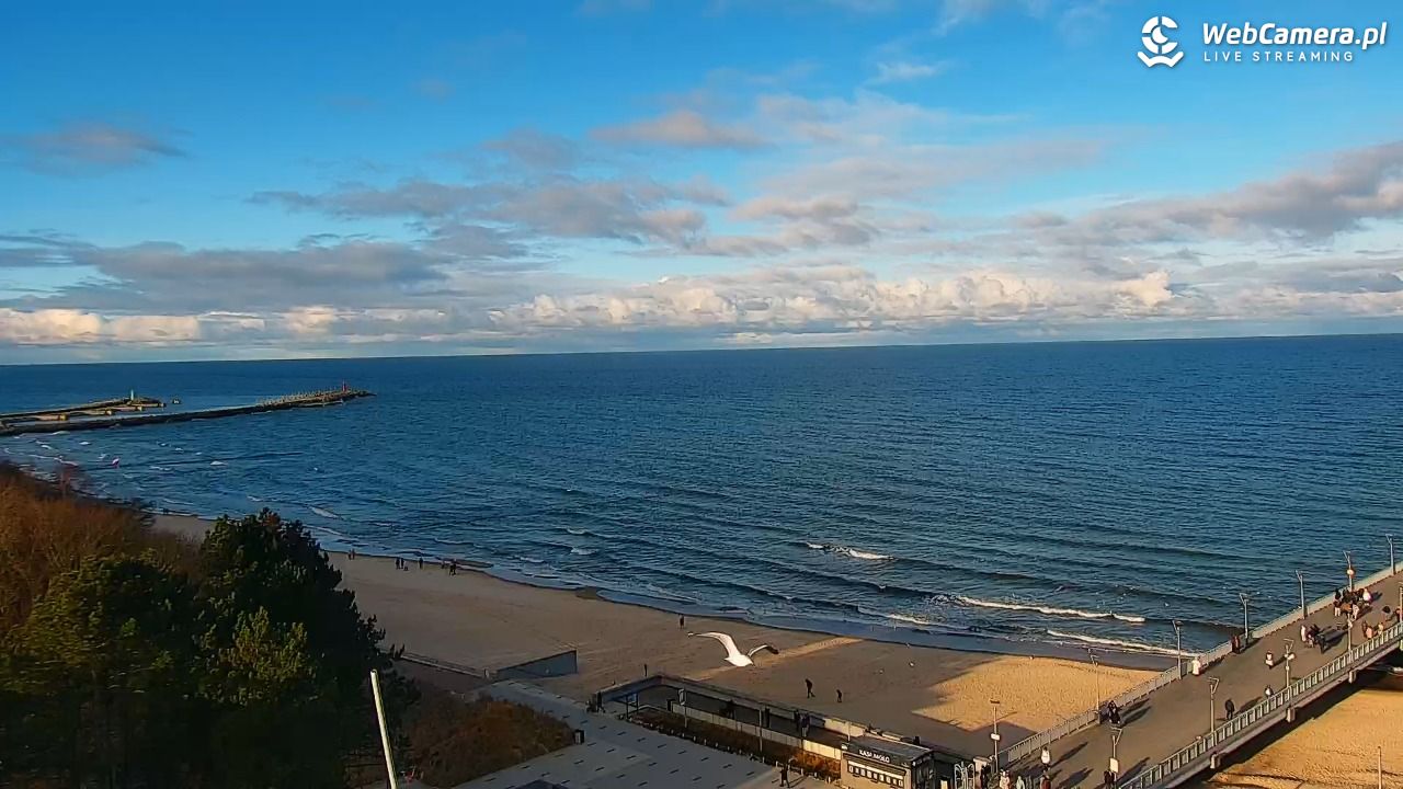 Kołobrzeg - widok na molo - 23 grudzień 2025, 11:45