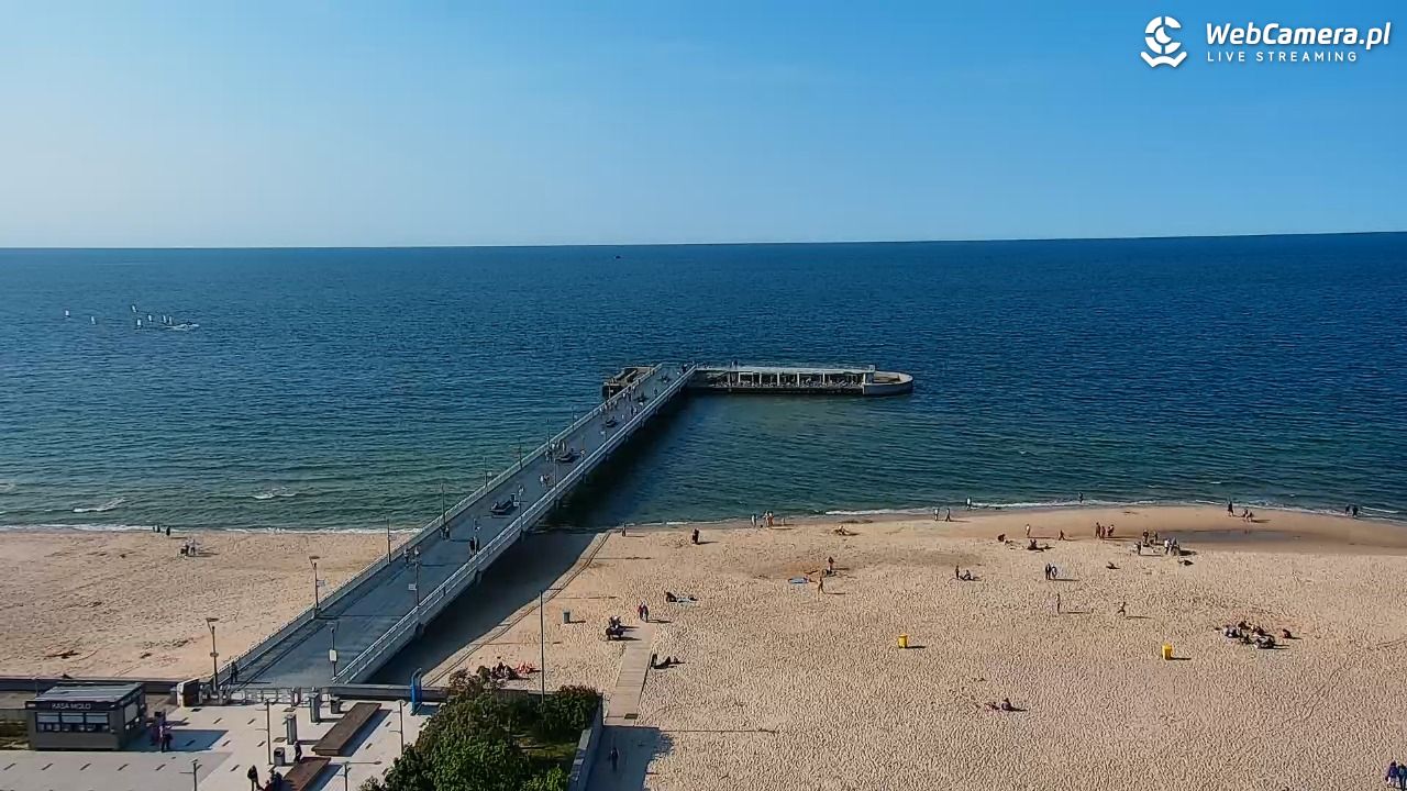 Kołobrzeg - widok na molo - 12 czerwiec 2025, 17:28