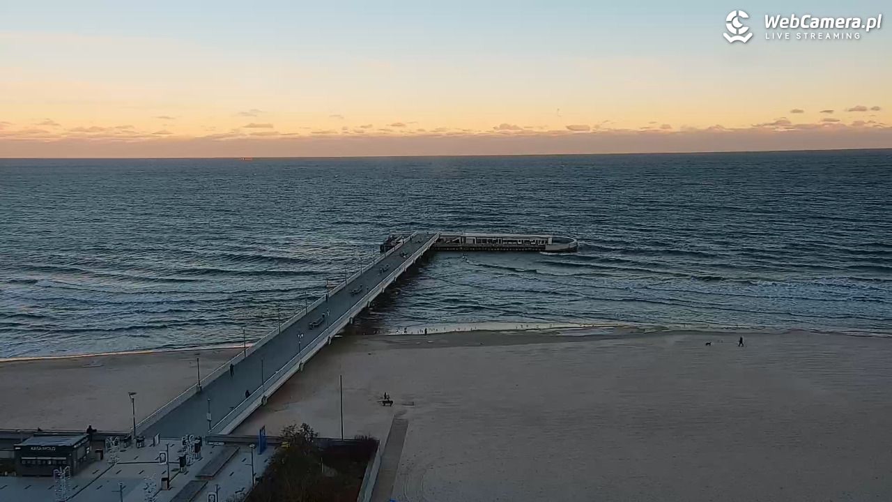 Kołobrzeg - widok na molo - 24 grudzień 2025, 08:48