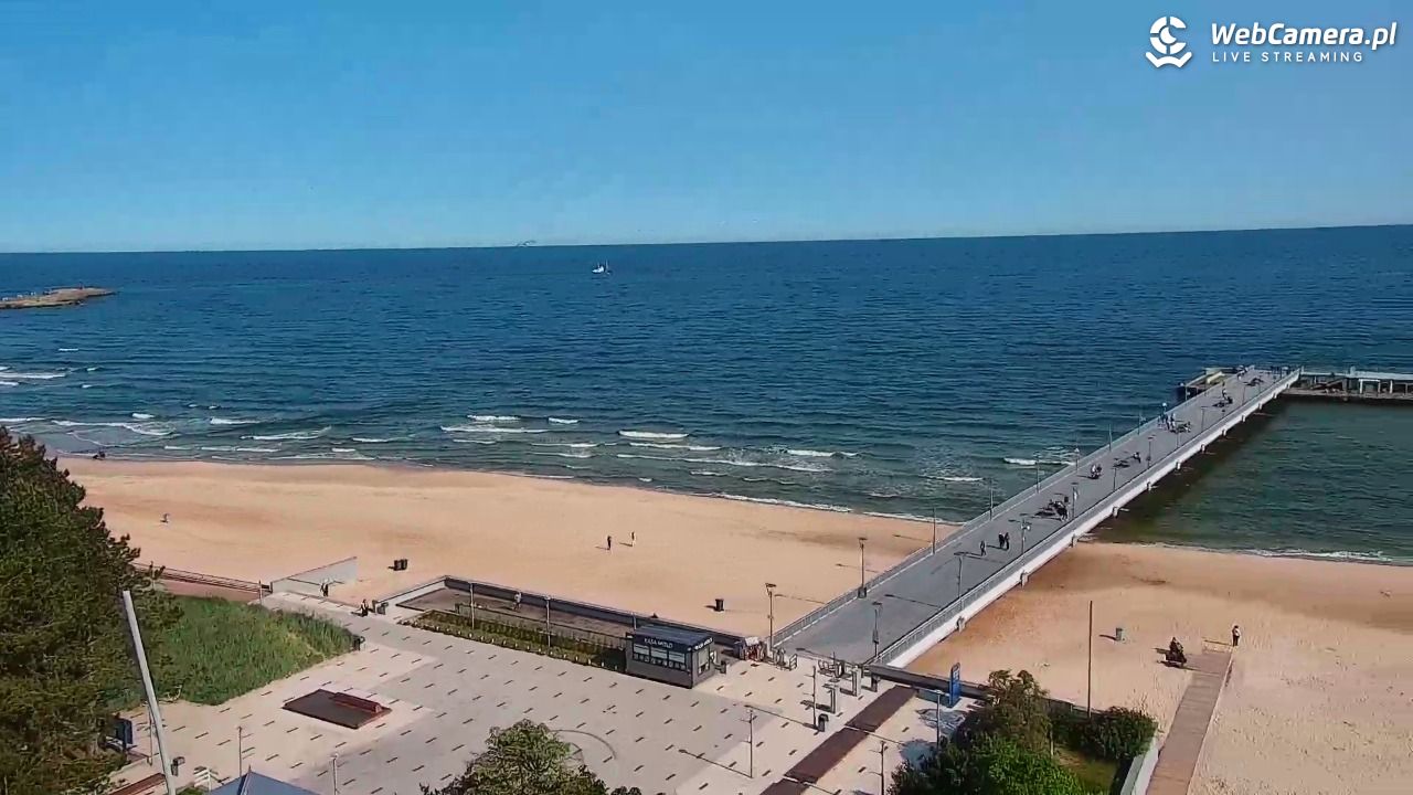 Kołobrzeg - widok na molo - 12 czerwiec 2025, 08:58