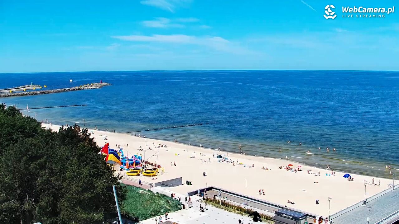 Kołobrzeg - widok na molo - 24 czerwiec 2026, 12:26