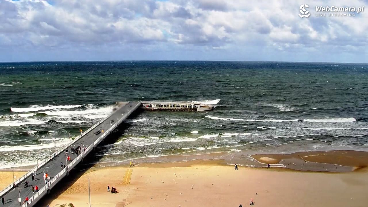Kołobrzeg - widok na molo - 21 wresień 2026, 14:16