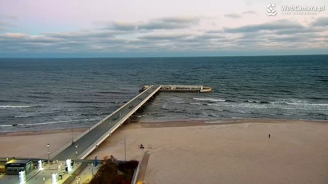Kołobrzeg - widok na molo - 24 grudzień 2025, 07:55